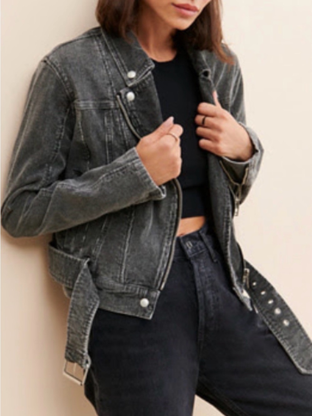 BLANKNYC x Anthropologie Keep It Simple Corduroy Moto Jacket Women's Size S